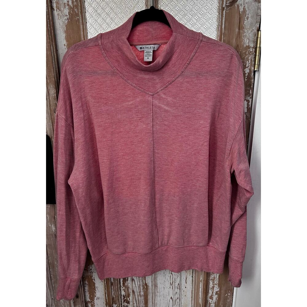 Women ATHLETA • SWEATSHIRTS, Athletic, Pink, Size M